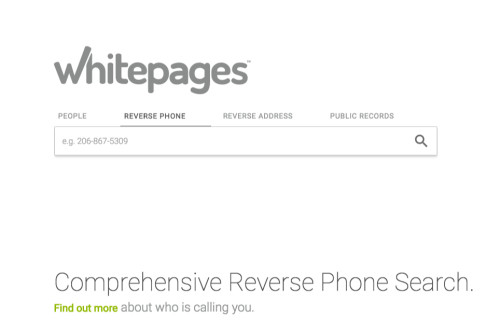 Whitepages Reverse Phone Lookup
