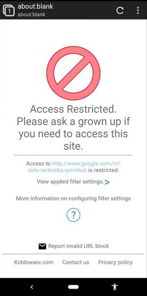 Controllo genitori browser sicuro 