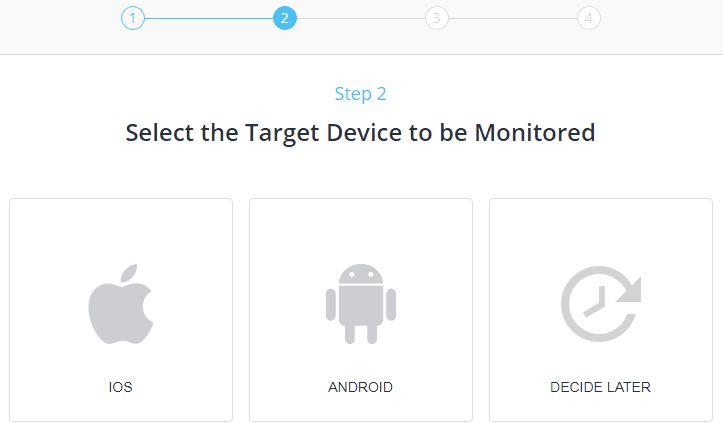 selecionar o dispositivo de destino 2 - Procurando um rastreador de número de telefone? Aqui estão 3 soluções de trabalho